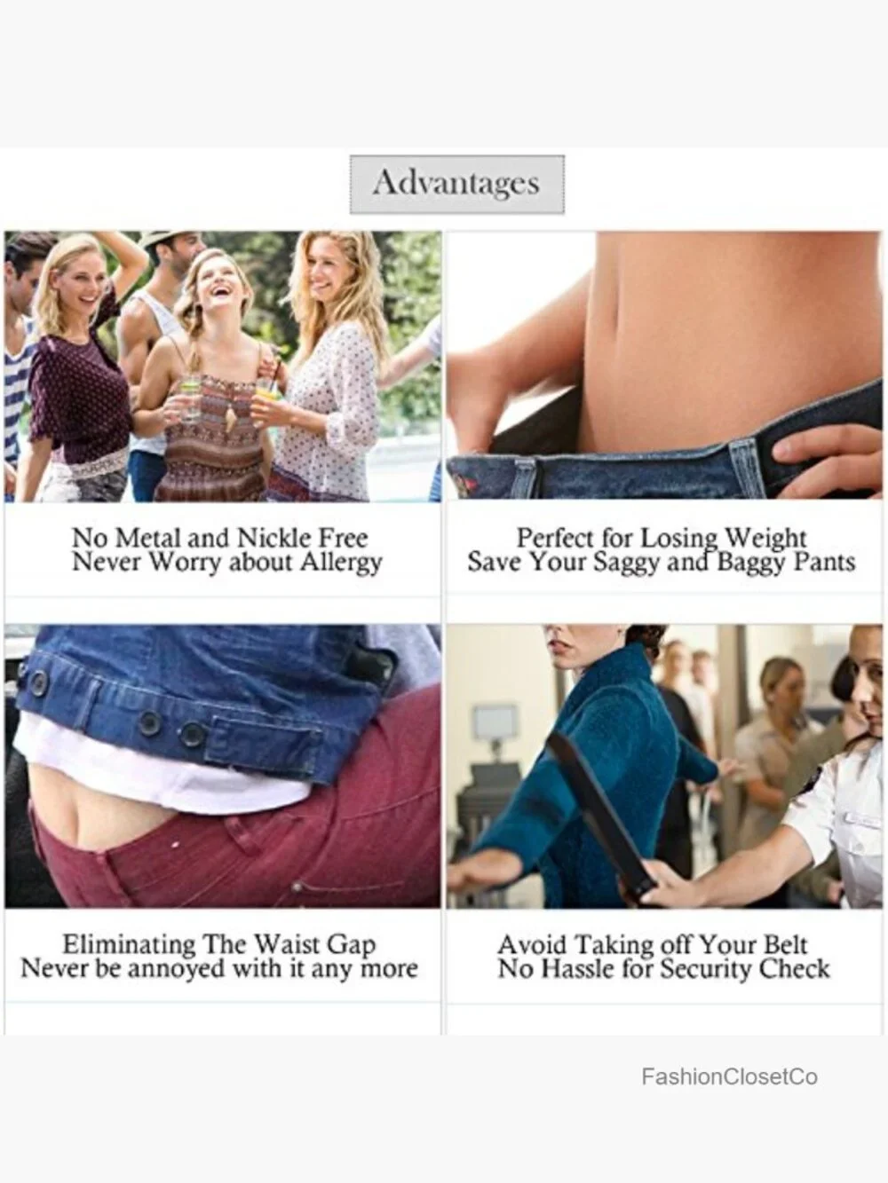 No Show Stretch Belt Invisible Elastic Web Strap with Flat Buckle
